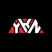 création de logo de lettre triangle ykn avec forme de triangle. monogramme de conception de logo triangle ykn. modèle de logo vectoriel triangle ykn avec couleur rouge. logo triangulaire ykn logo simple, élégant et luxueux. ykn
