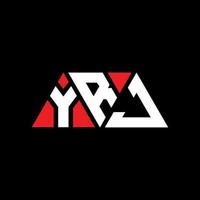 création de logo de lettre triangle yrj avec forme de triangle. monogramme de conception de logo triangle yrj. modèle de logo vectoriel triangle yrj avec couleur rouge. logo triangulaire yrj logo simple, élégant et luxueux. anj