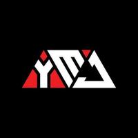 création de logo de lettre triangle ymj avec forme de triangle. monogramme de conception de logo triangle ymj. modèle de logo vectoriel triangle ymj avec couleur rouge. logo triangulaire ymj logo simple, élégant et luxueux. ymj