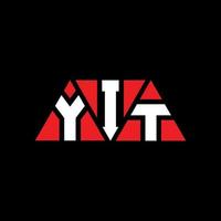 yit création de logo de lettre triangle avec forme de triangle. yit monogramme de conception de logo triangle. yit modèle de logo vectoriel triangle avec couleur rouge. yit logo triangulaire logo simple, élégant et luxueux. oui