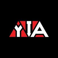création de logo de lettre triangle yia avec forme de triangle. monogramme de conception de logo triangle yia. modèle de logo vectoriel triangle yia avec couleur rouge. yia logo triangulaire logo simple, élégant et luxueux. ouais