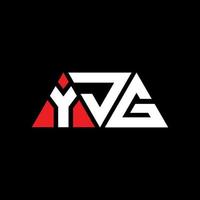 création de logo de lettre triangle yjg avec forme de triangle. monogramme de conception de logo triangle yjg. modèle de logo vectoriel triangle yjg avec couleur rouge. logo triangulaire yjg logo simple, élégant et luxueux. yjg