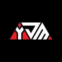 création de logo de lettre triangle yjm avec forme de triangle. monogramme de conception de logo triangle yjm. modèle de logo vectoriel triangle yjm avec couleur rouge. logo triangulaire yjm logo simple, élégant et luxueux. yjm