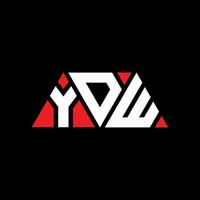 création de logo de lettre triangle ydw avec forme de triangle. monogramme de conception de logo triangle ydw. modèle de logo vectoriel triangle ydw avec couleur rouge. logo triangulaire ydw logo simple, élégant et luxueux. ydw