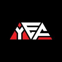 création de logo de lettre triangle yef avec forme de triangle. monogramme de conception de logo triangle yef. modèle de logo vectoriel triangle yef avec couleur rouge. yef logo triangulaire logo simple, élégant et luxueux. oui