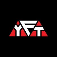 création de logo de lettre triangle yft avec forme de triangle. monogramme de conception de logo triangle yft. modèle de logo vectoriel triangle yft avec couleur rouge. logo triangulaire yft logo simple, élégant et luxueux. yft