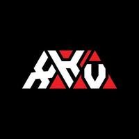 création de logo de lettre triangle xkv avec forme de triangle. monogramme de conception de logo triangle xkv. modèle de logo vectoriel triangle xkv avec couleur rouge. logo triangulaire xkv logo simple, élégant et luxueux. xkv