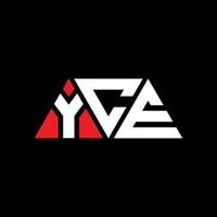 création de logo de lettre triangle yce avec forme de triangle. monogramme de conception de logo triangle yce. modèle de logo vectoriel triangle yce avec couleur rouge. yce logo triangulaire logo simple, élégant et luxueux. yce