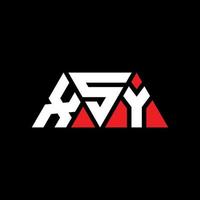 création de logo de lettre triangle xsy avec forme de triangle. monogramme de conception de logo xsy triangle. modèle de logo vectoriel triangle xsy avec couleur rouge. logo triangulaire xsy logo simple, élégant et luxueux. xy