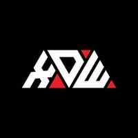 création de logo de lettre triangle xdw avec forme de triangle. monogramme de conception de logo triangle xdw. modèle de logo vectoriel triangle xdw avec couleur rouge. logo triangulaire xdw logo simple, élégant et luxueux. xdw