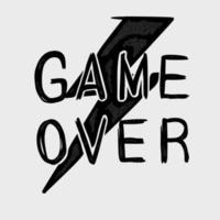 game over illustration vecteur pour tshirt veste à capuche peut être utilisé pour des autocollants etc