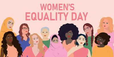 Journée de l'égalité des femmes. vecteur