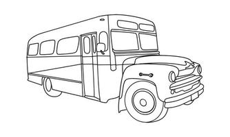 illustration de bus dans le dessin à la main. vecteur