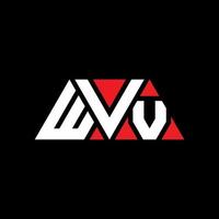 création de logo de lettre triangle wvv avec forme de triangle. monogramme de conception de logo triangle wvv. modèle de logo vectoriel triangle wvv avec couleur rouge. logo triangulaire wvv logo simple, élégant et luxueux. wvv