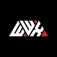 création de logo de lettre triangle wwx avec forme de triangle. monogramme de conception de logo triangle wwx. modèle de logo vectoriel triangle wwx avec couleur rouge. wwx logo triangulaire logo simple, élégant et luxueux. wwx