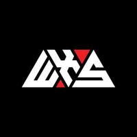 création de logo de lettre triangle wxs avec forme de triangle. monogramme de conception de logo triangle wxs. modèle de logo vectoriel triangle wxs avec couleur rouge. logo triangulaire wxs logo simple, élégant et luxueux. wxs