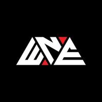 création de logo de lettre triangle wne avec forme de triangle. monogramme de conception de logo triangle wne. modèle de logo vectoriel triangle wne avec couleur rouge. wne logo triangulaire logo simple, élégant et luxueux. wne
