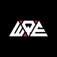 création de logo de lettre triangle wqe avec forme de triangle. monogramme de conception de logo triangle wqe. modèle de logo vectoriel triangle wqe avec couleur rouge. wqe logo triangulaire logo simple, élégant et luxueux. wqe