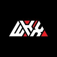 création de logo de lettre triangle wkx avec forme de triangle. monogramme de conception de logo triangle wkx. modèle de logo vectoriel triangle wkx avec couleur rouge. logo triangulaire wkx logo simple, élégant et luxueux. wkx