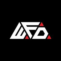 création de logo de lettre triangle wfd avec forme de triangle. monogramme de conception de logo triangle wfd. modèle de logo vectoriel triangle wfd avec couleur rouge. logo triangulaire wfd logo simple, élégant et luxueux. wfd