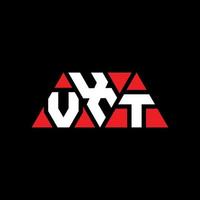 création de logo de lettre triangle vxt avec forme de triangle. monogramme de conception de logo triangle vxt. modèle de logo vectoriel triangle vxt avec couleur rouge. logo triangulaire vxt logo simple, élégant et luxueux. vxt