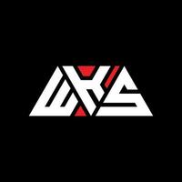 création de logo de lettre triangle wks avec forme de triangle. monogramme de conception de logo wks triangle. modèle de logo vectoriel wks triangle avec couleur rouge. wks logo triangulaire logo simple, élégant et luxueux. semaines