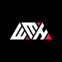 création de logo de lettre triangle wmh avec forme de triangle. monogramme de conception de logo triangle wmh. modèle de logo vectoriel triangle wmh avec couleur rouge. logo triangulaire wmh logo simple, élégant et luxueux. wmh