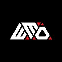 création de logo de lettre triangle wmo avec forme de triangle. monogramme de conception de logo triangle wmo. modèle de logo vectoriel wmo triangle avec couleur rouge. wmo logo triangulaire logo simple, élégant et luxueux. wmo