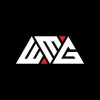 création de logo de lettre triangle wmg avec forme de triangle. monogramme de conception de logo triangle wmg. modèle de logo vectoriel triangle wmg avec couleur rouge. logo triangulaire wmg logo simple, élégant et luxueux. wmg