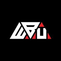 création de logo de lettre triangle wbu avec forme de triangle. monogramme de conception de logo triangle wbu. modèle de logo vectoriel triangle wbu avec couleur rouge. logo triangulaire wbu logo simple, élégant et luxueux. wbu