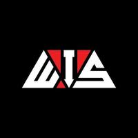 création de logo de lettre triangle wis avec forme de triangle. monogramme de conception de logo triangle wis. modèle de logo vectoriel triangle wis avec couleur rouge. wis logo triangulaire logo simple, élégant et luxueux. wis