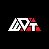 création de logo de lettre triangle wdt avec forme de triangle. monogramme de conception de logo triangle wdt. modèle de logo vectoriel triangle wdt avec couleur rouge. logo triangulaire wdt logo simple, élégant et luxueux. wdt