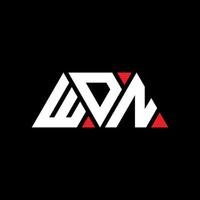 création de logo de lettre triangle wdn avec forme de triangle. monogramme de conception de logo triangle wdn. modèle de logo vectoriel triangle wdn avec couleur rouge. logo triangulaire wdn logo simple, élégant et luxueux. wdn