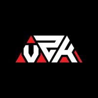 création de logo de lettre triangle vzk avec forme de triangle. monogramme de conception de logo triangle vzk. modèle de logo vectoriel triangle vzk avec couleur rouge. logo triangulaire vzk logo simple, élégant et luxueux. vzk