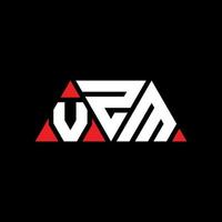 création de logo de lettre triangle vzm avec forme de triangle. monogramme de conception de logo triangle vzm. modèle de logo vectoriel triangle vzm avec couleur rouge. logo triangulaire vzm logo simple, élégant et luxueux. vzm