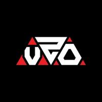 création de logo de lettre triangle vzo avec forme de triangle. monogramme de conception de logo triangle vzo. modèle de logo vectoriel triangle vzo avec couleur rouge. logo triangulaire vzo logo simple, élégant et luxueux. vzo