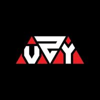 création de logo de lettre triangle vzy avec forme de triangle. monogramme de conception de logo triangle vzy. modèle de logo vectoriel triangle vzy avec couleur rouge. logo triangulaire vzy logo simple, élégant et luxueux. vzy