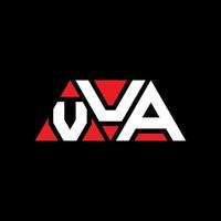 conception de logo de lettre de triangle de vua avec la forme de triangle. monogramme de conception de logo vua triangle. modèle de logo vectoriel vua triangle avec couleur rouge. vua logo triangulaire logo simple, élégant et luxueux. vua