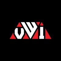 création de logo de lettre triangle vwi avec forme de triangle. monogramme de conception de logo triangle vwi. modèle de logo vectoriel triangle vwi avec couleur rouge. logo triangulaire vwi logo simple, élégant et luxueux. vwi