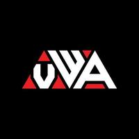 création de logo de lettre triangle vwa avec forme de triangle. monogramme de conception de logo triangle vwa. modèle de logo vectoriel vwa triangle avec couleur rouge. logo triangulaire vwa logo simple, élégant et luxueux. vwa