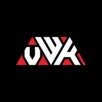 création de logo de lettre triangle vwk avec forme de triangle. monogramme de conception de logo triangle vwk. modèle de logo vectoriel vwk triangle avec couleur rouge. logo triangulaire vwk logo simple, élégant et luxueux. vwk