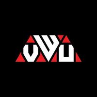 création de logo de lettre triangle vwu avec forme de triangle. monogramme de conception de logo triangle vwu. modèle de logo vectoriel triangle vwu avec couleur rouge. logo triangulaire vwu logo simple, élégant et luxueux. vwu