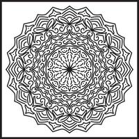 motif de mandala de fleurs. ornement de cercle décoratif dans un style oriental ethnique. vecteur