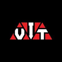 création de logo de lettre triangle vit avec forme de triangle. monogramme de conception de logo vit triangle. modèle de logo vectoriel triangle vit avec couleur rouge. vit logo triangulaire logo simple, élégant et luxueux. vit