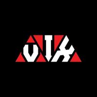 création de logo de lettre triangle vix avec forme de triangle. monogramme de conception de logo triangle vix. modèle de logo vectoriel triangle vix avec couleur rouge. vix logo triangulaire logo simple, élégant et luxueux. renarde