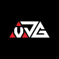 création de logo de lettre triangle vjg avec forme de triangle. monogramme de conception de logo triangle vjg. modèle de logo vectoriel triangle vjg avec couleur rouge. logo triangulaire vjg logo simple, élégant et luxueux. vjg