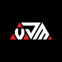 création de logo de lettre triangle vjm avec forme de triangle. monogramme de conception de logo triangle vjm. modèle de logo vectoriel triangle vjm avec couleur rouge. logo triangulaire vjm logo simple, élégant et luxueux. vjm