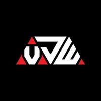 création de logo de lettre triangle vjw avec forme de triangle. monogramme de conception de logo triangle vjw. modèle de logo vectoriel triangle vjw avec couleur rouge. logo triangulaire vjw logo simple, élégant et luxueux. vjw