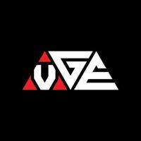 création de logo de lettre triangle vge avec forme de triangle. monogramme de conception de logo vge triangle. modèle de logo vectoriel triangle vge avec couleur rouge. vge logo triangulaire logo simple, élégant et luxueux. vge