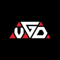 création de logo de lettre triangle vgd avec forme de triangle. monogramme de conception de logo triangle vgd. modèle de logo vectoriel triangle vgd avec couleur rouge. logo triangulaire vgd logo simple, élégant et luxueux. vgd